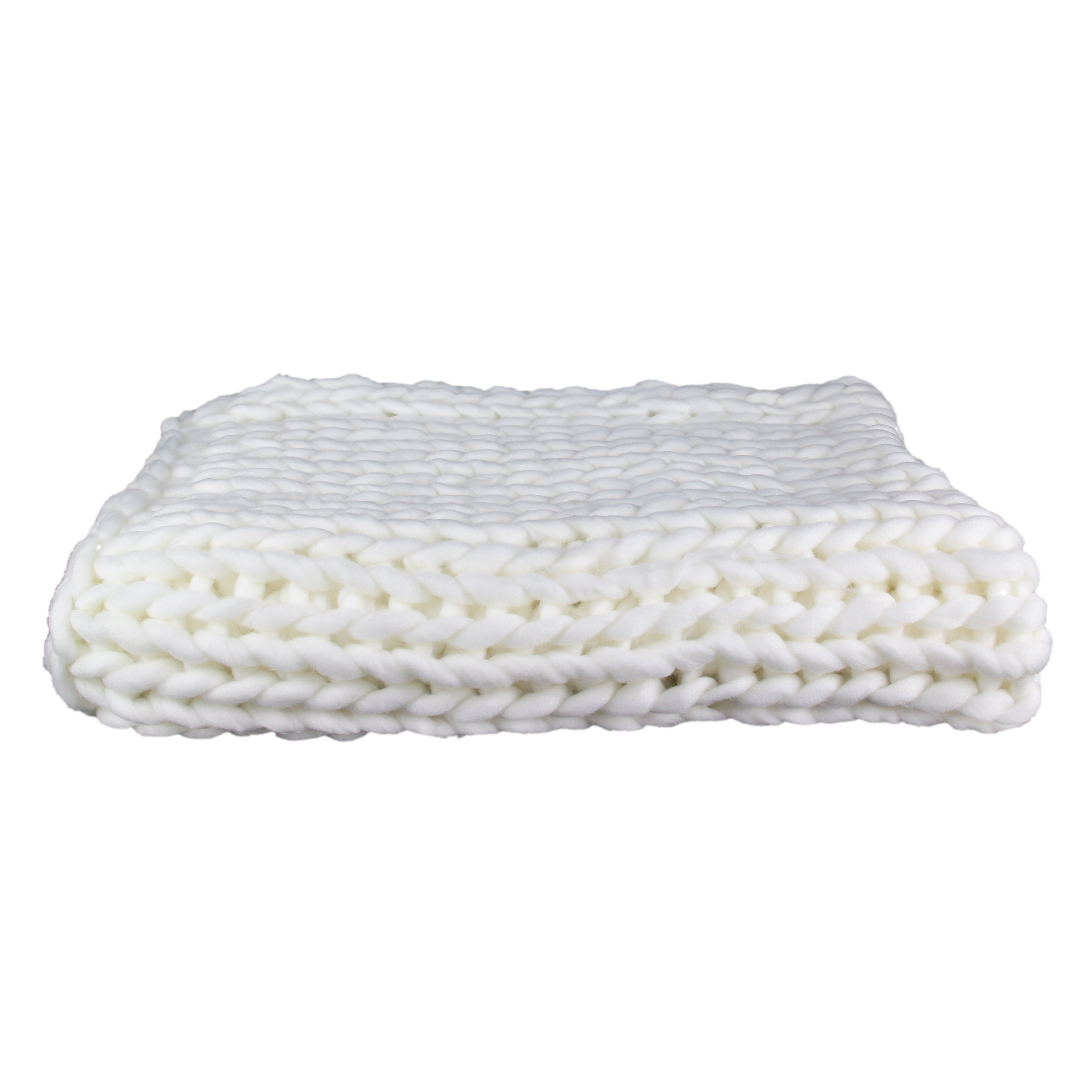 Plaid - HOME DECO FACTORY - Grosse Maille - Chunky - Beige - 4