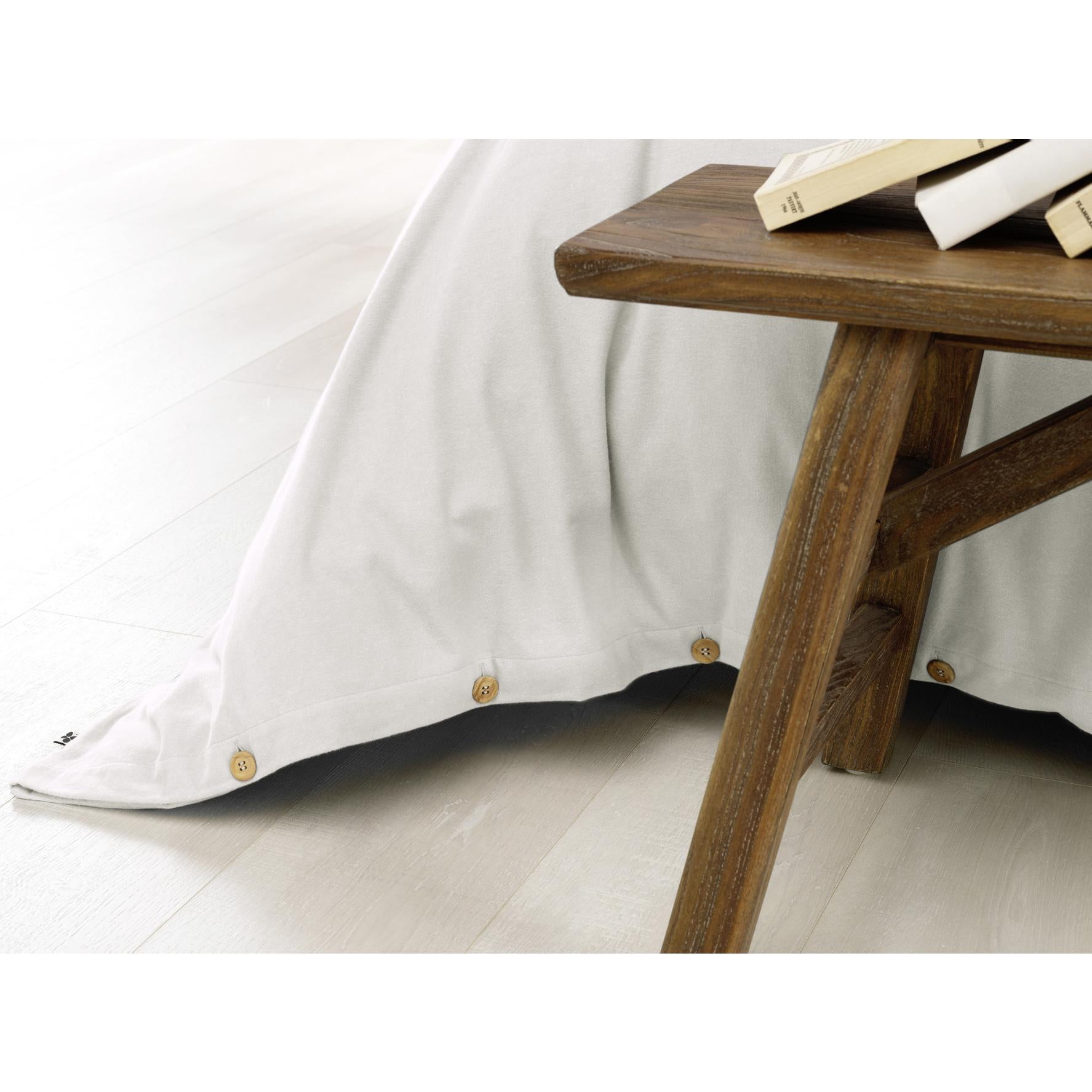 Pack Housse de couette chaude en flanelle 140 x 200 cm + drap housse 90x190 Blanc - 3