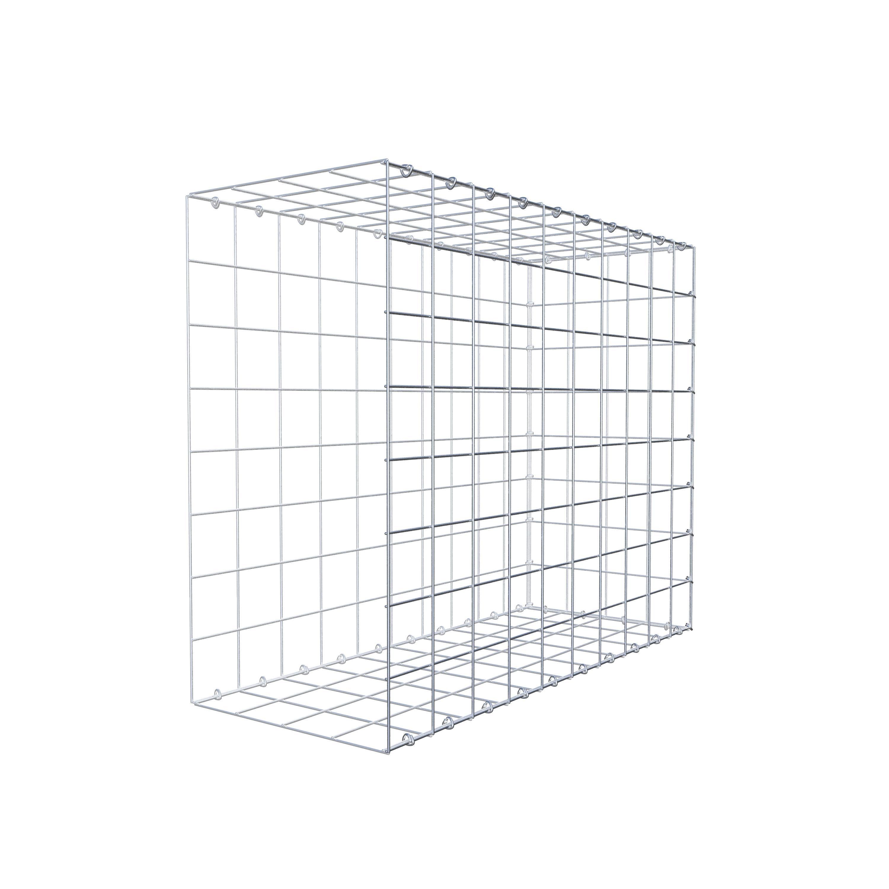 Gavión para alargar en acero galvanizado 100x80x40cm (LxAxP), malla 10 x 10cm, Anillo en C, sin rejilla frontal - 9