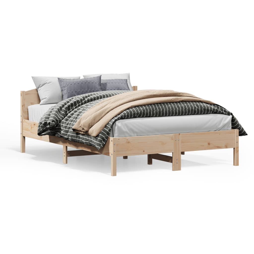 Łóżko Drewniane Rama Łóżka Sofa Brązowe Do Sypialni Pokoju 150x200 cm