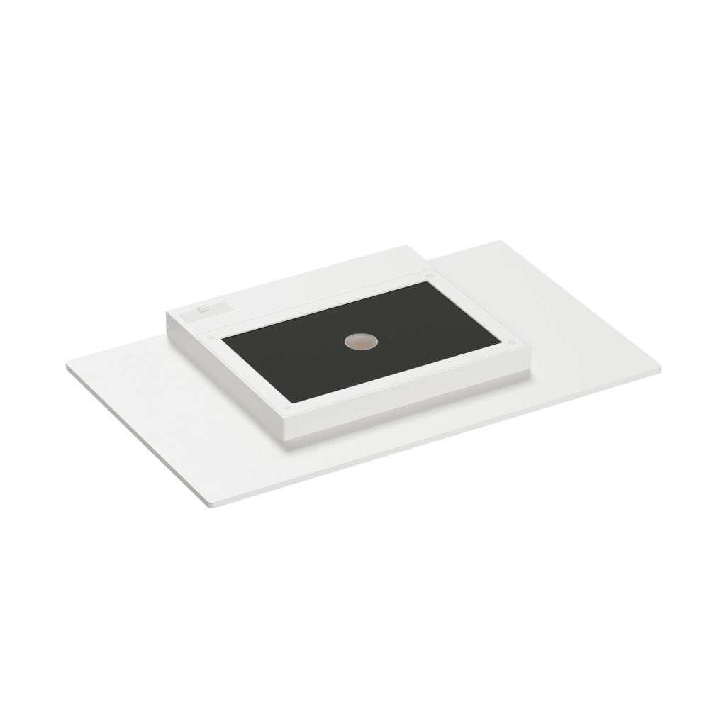 Pla XL White - kinkiet LED 35 W z przełącznikiem CCT, 2700 K/3200 K/4000 K, aluminiowy, z oświetleniem od góry - Beneito &amp; Faure