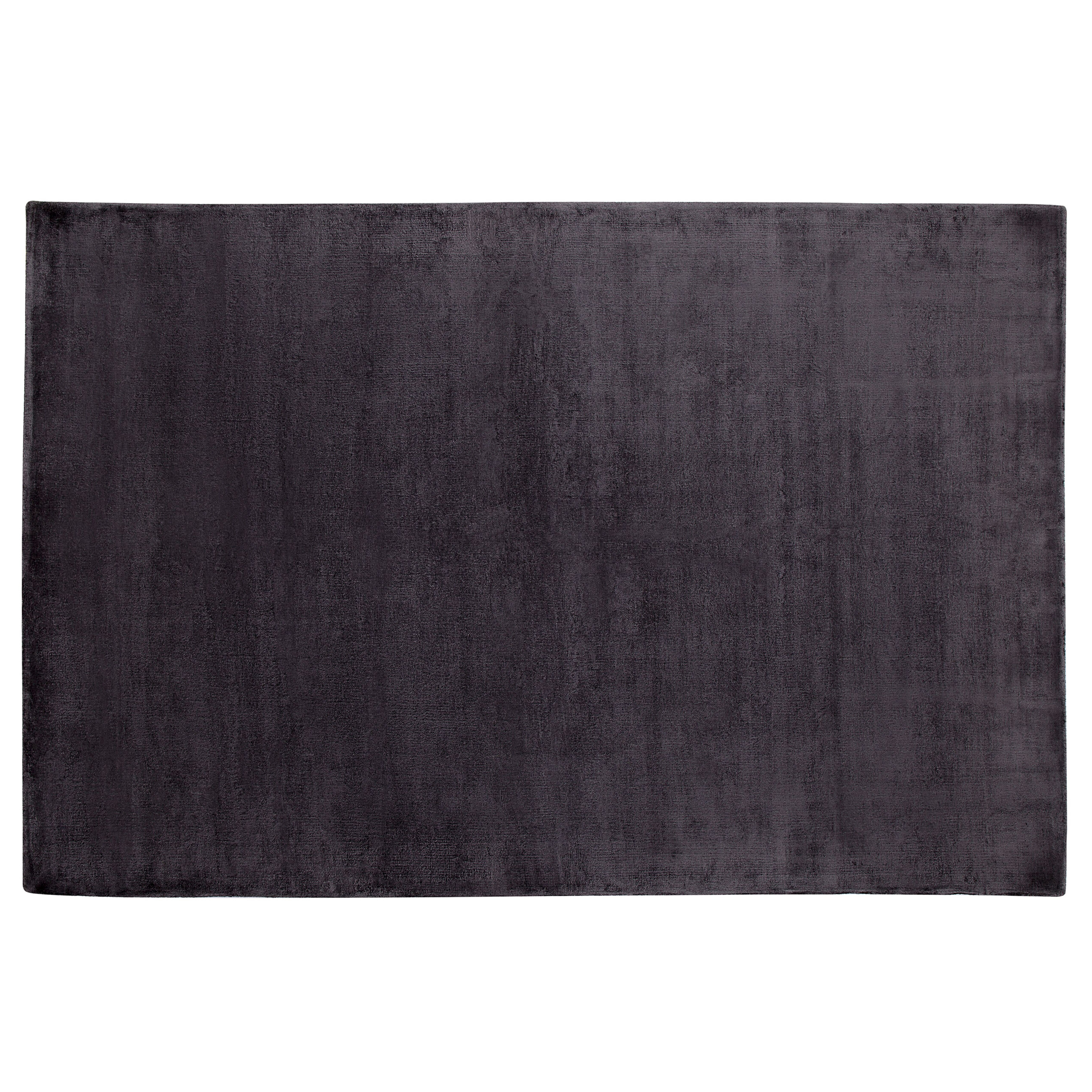 Beliani alfombra de viscosa gris oscuro 140 x 200 cm gesi ii