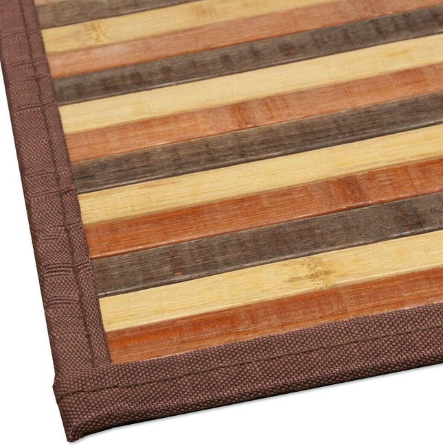 Passatoia Bamboo Open Q Antiscivolo In Bambù Beige, 50x140 Cm | Leroy