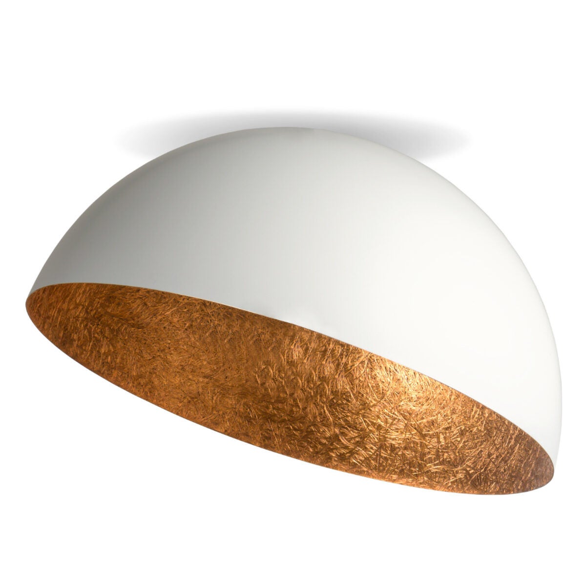Lampa sufitowa wisząca Sfera biało-miedziana 1xE27x15W dekoracyjna wym: 20 x 35 x 35 cm metal SIGMA