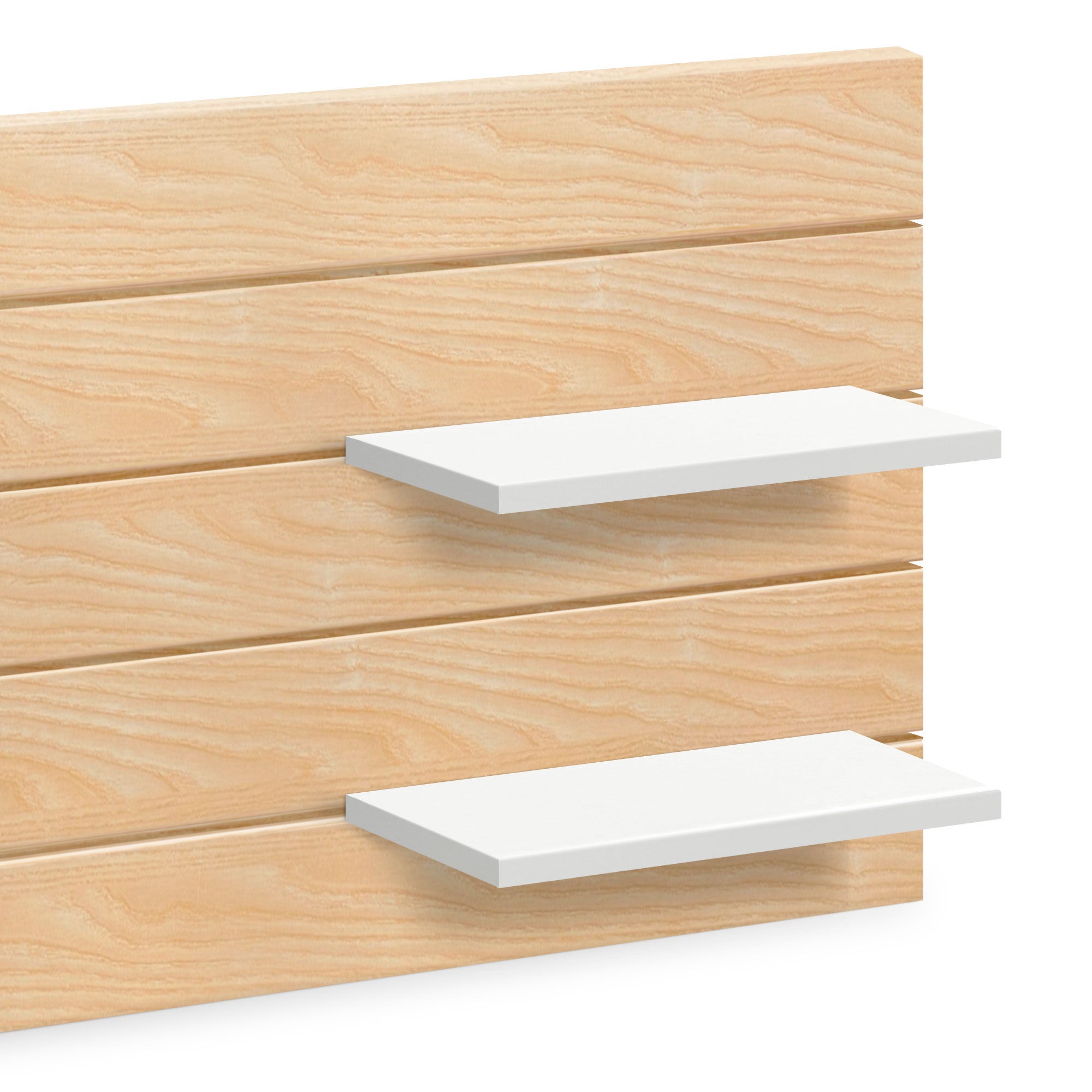DHOME Testiera con ripiani in legno riciclato DM Parete sospesa Stile Pallet Letto Orizzontale (Legno Naturale/Bianco, 160 cm) - 5