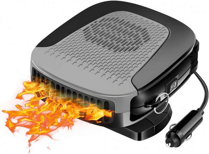 Chauffage De Voiture, Chauffage Et Dégivrage De Voiture Portable, 150W Dégivreur De Pare-Brise,Dégivreur Rotatif 360° | Leroy Merlin