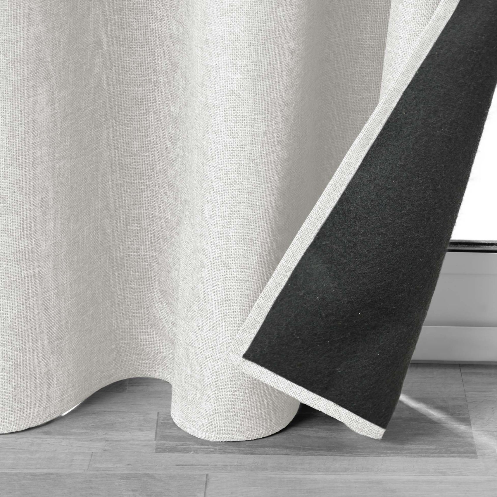 Rideau isolant doublé polaire - Naturel - 140x260 cm - Polyester - 2