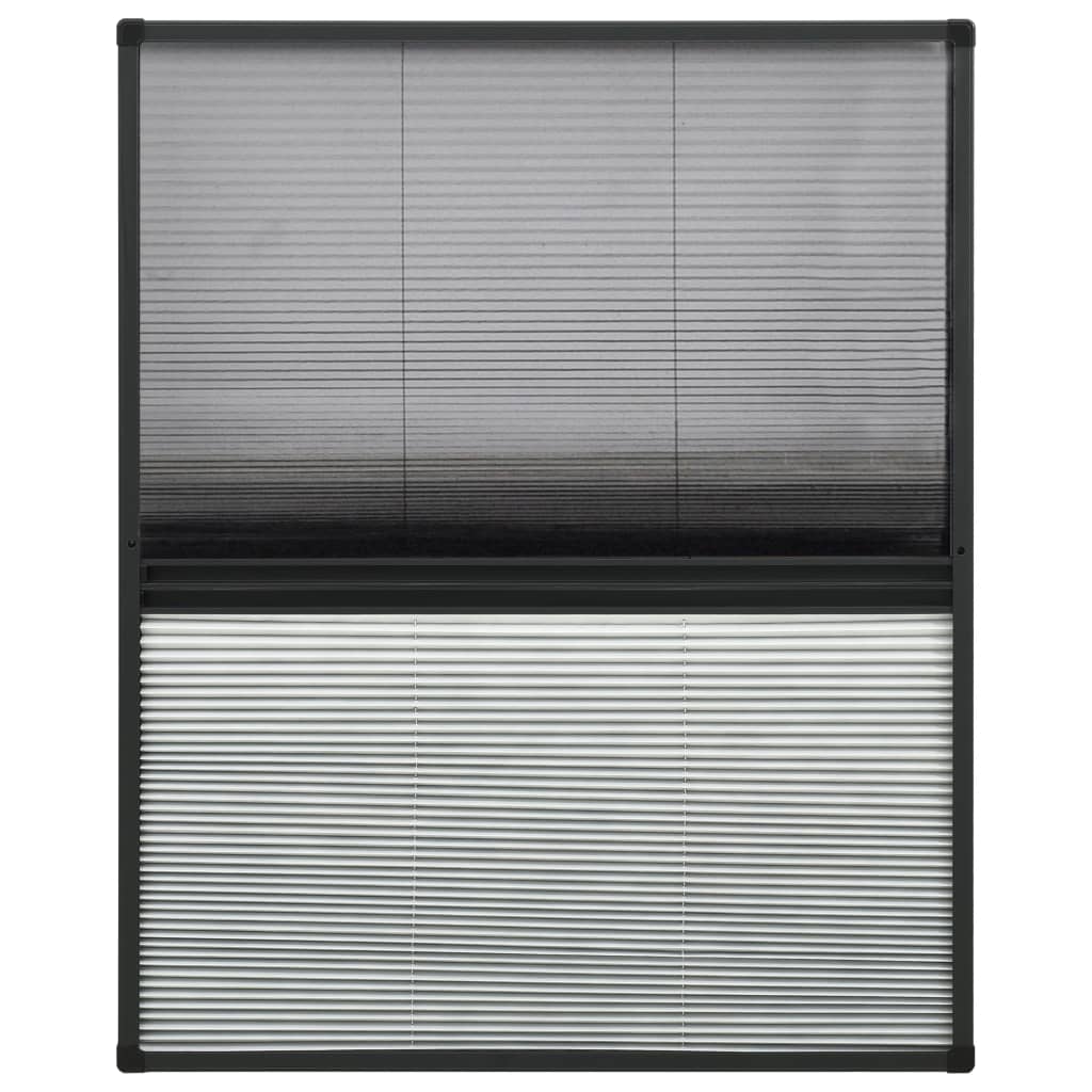 vidaXL Moustiquaire plissée pour fenêtre Aluminium 60x80cm avec auvent - 2