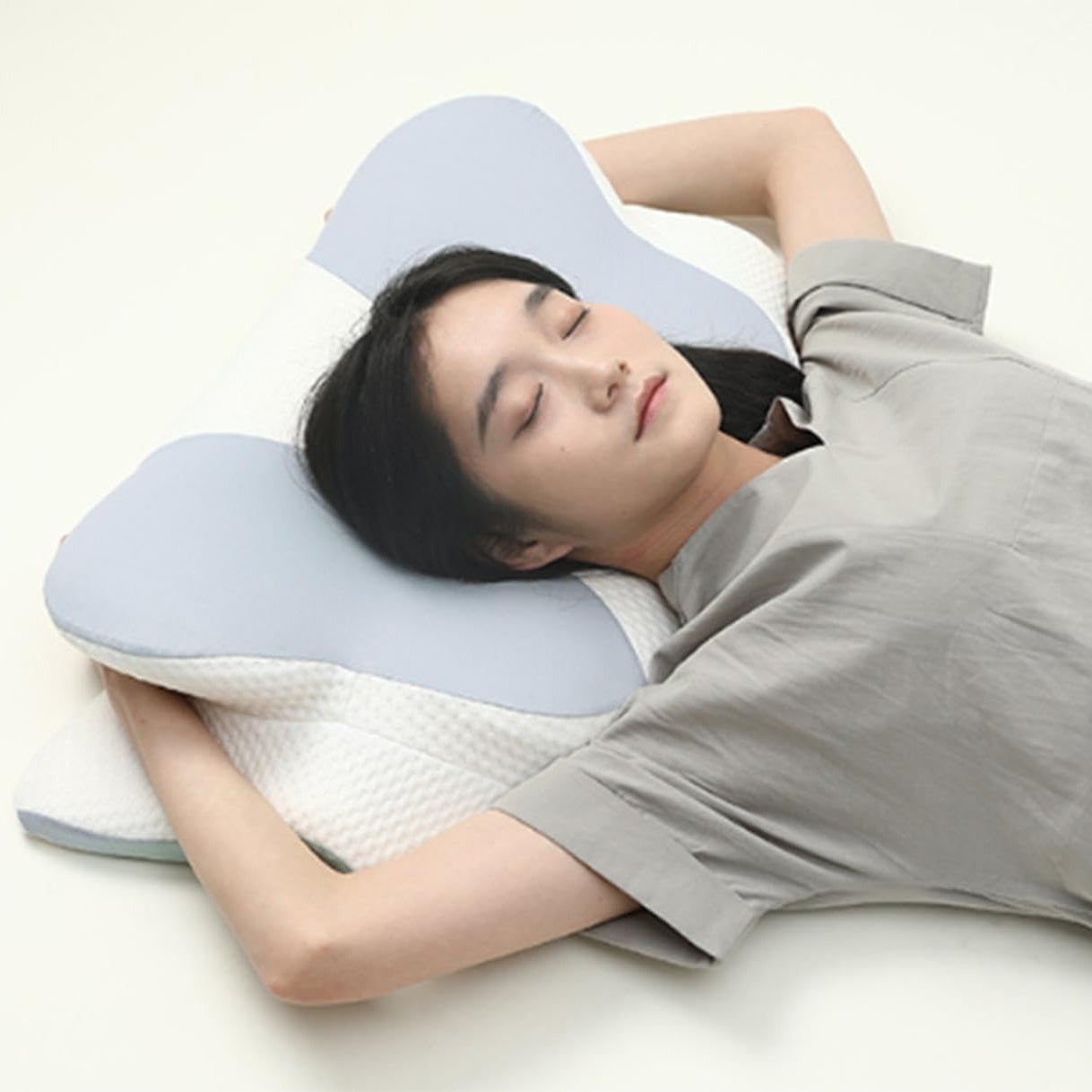 Oreiller en mousse à mémoire de forme, anti-ronflement, soutien cervical, ergonomique, pour dormeurs latéraux et sur le ventre - 2