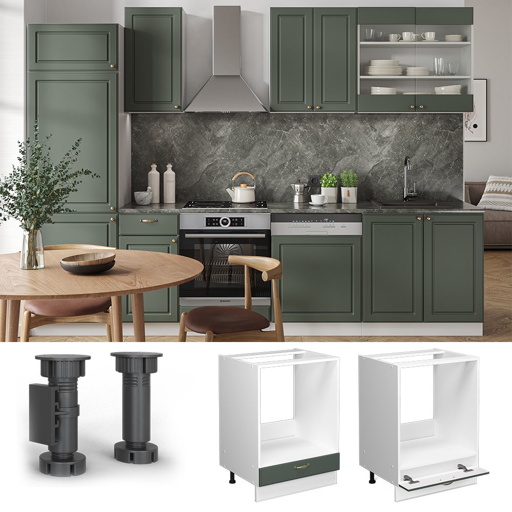 Vicco Meuble pour four Fame-Line, Vert Or Campagne, 60cm sans PT - 2
