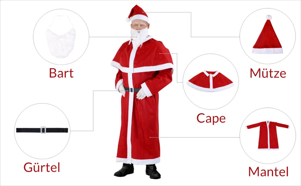 Costume de Père Noël 5Pcs - 9
