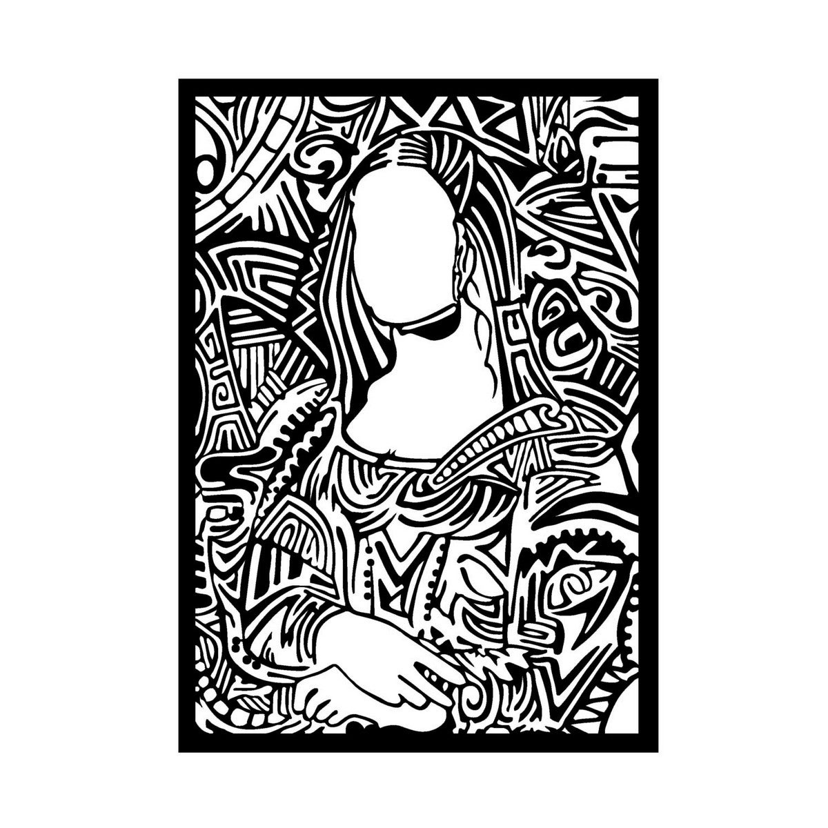Décoration murale Métal - Aluminium - Mona Lisa - Leonardo da Vinci