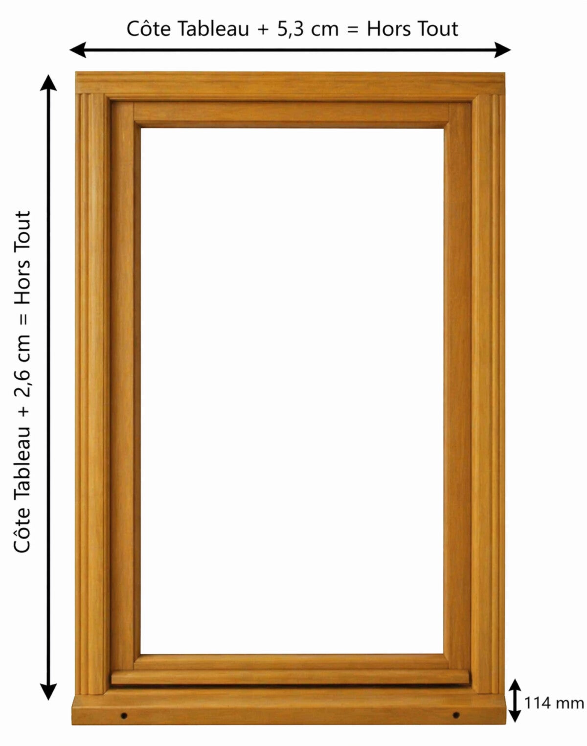 Fenetre Bois 1 Vantail H95 X L60 Cm Côte Tableau Tirant Gauche Gd Menuiseries - 4