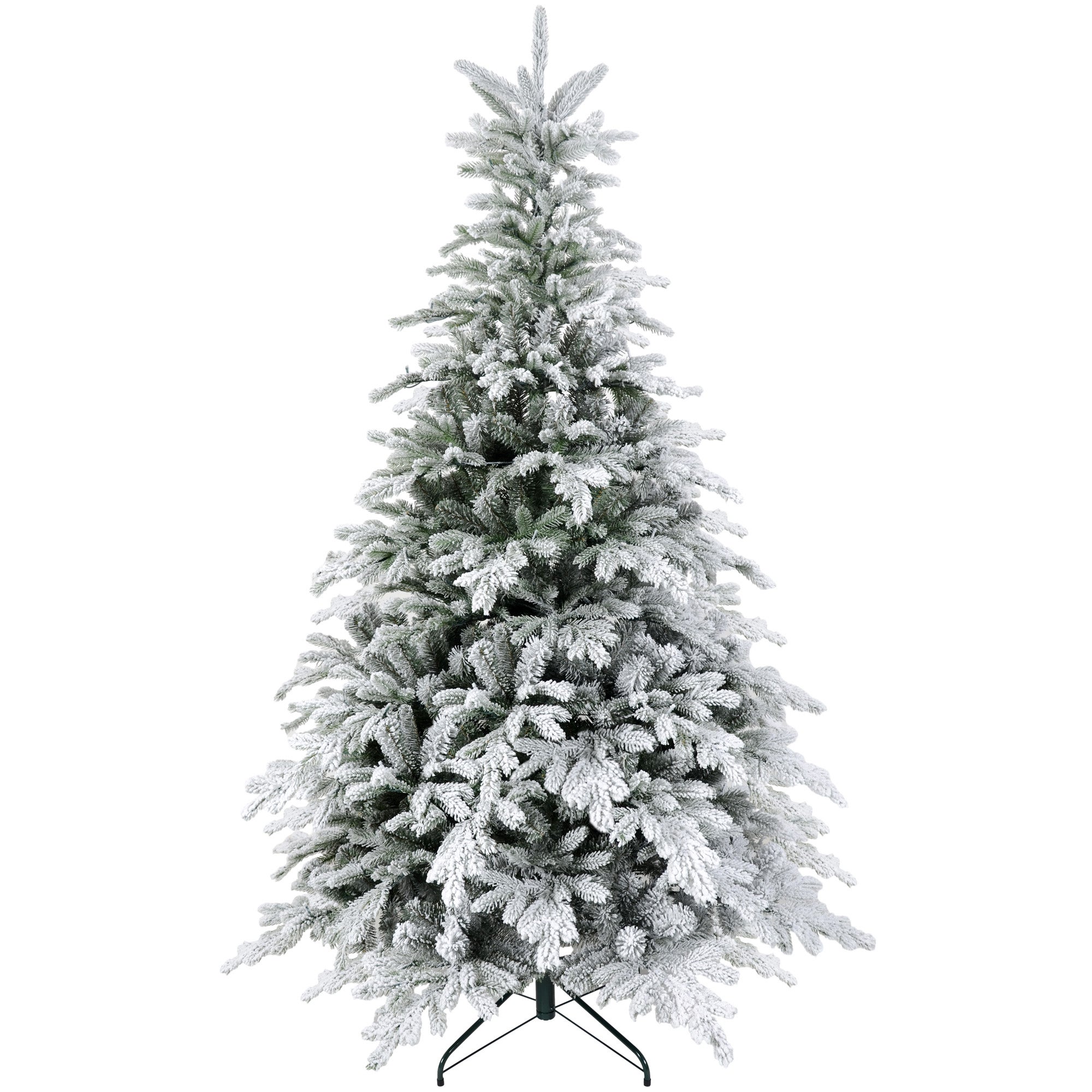 Sapin De Noël Artificiel OHMG 120 Cm Avec Neige - Branches PVC épaisses, Effet Réaliste, Montage Facile, Base Métallique, Ignifuge