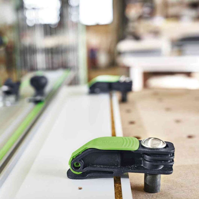 FESTOOL 489570 Serre-joint Rail FSZ 120 - Lot De 2, Fixation Sûre Pour Rail De Guidage Et MFT 3, Argent/Gris/Noir