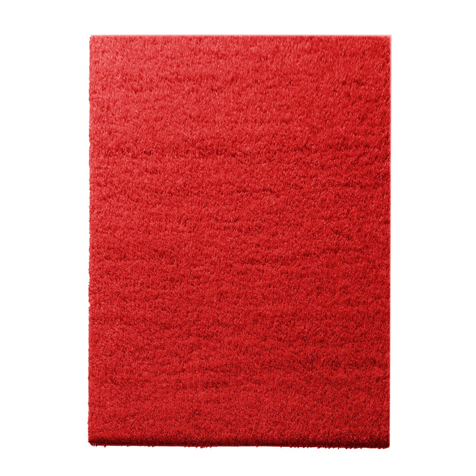 Tapis Shaggy Barcelona Rouge 100 x 50 cm | Leroy Merlin