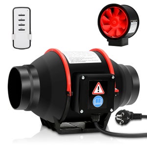 Ventilateur De Conduit 12V 8cm Avec Contrôleur Vitesse - Pour Chauffage, Refroidissement, Tentes