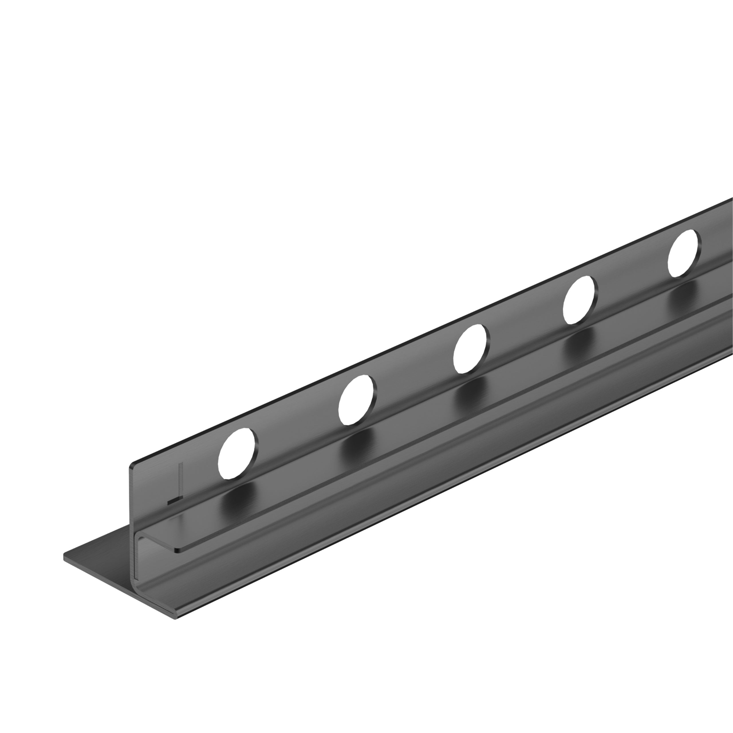BALNEO Listwa Spadkowa Podłogowa Do Szkła Lewa Brodzikowa 170 cm Gun Metal Grafit