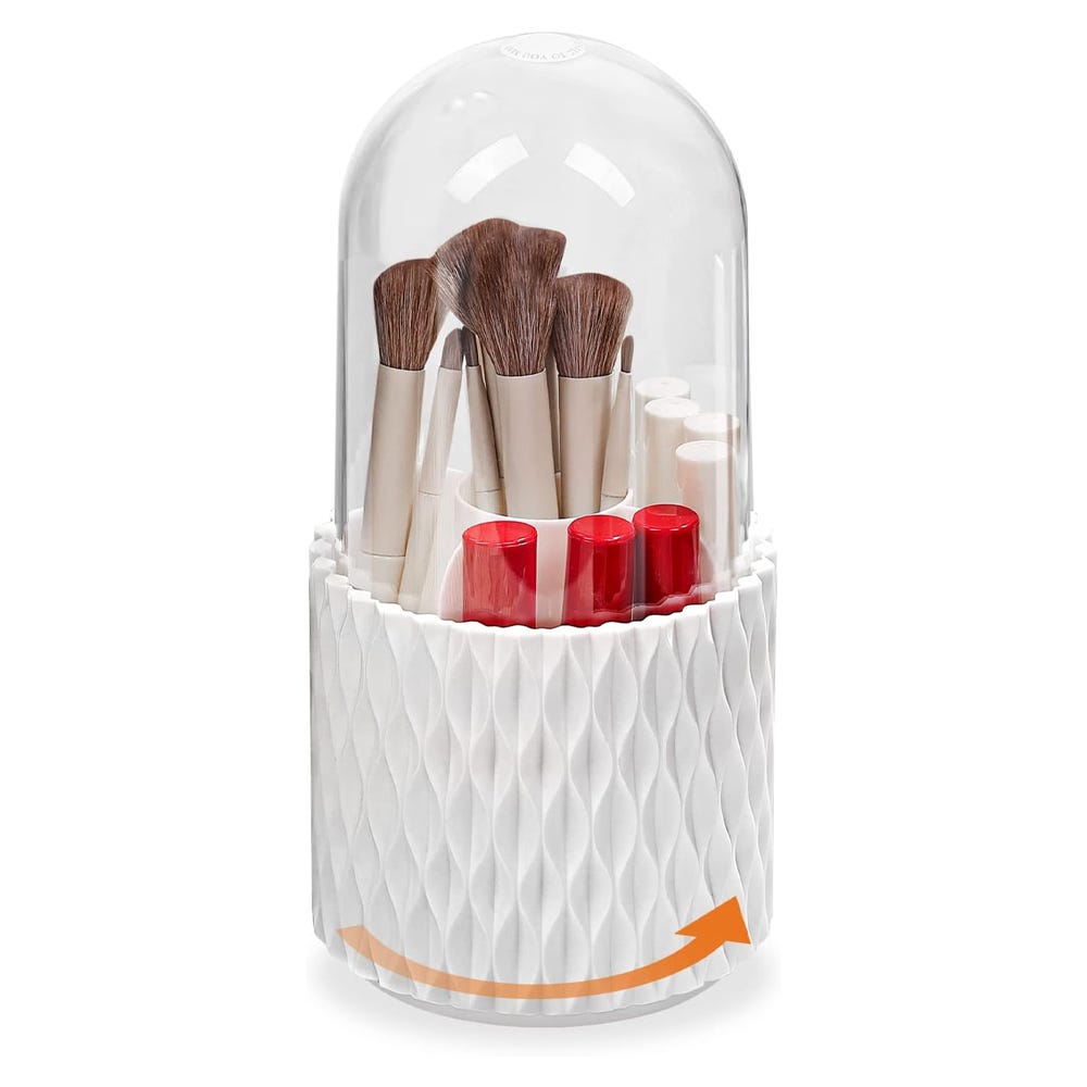 Hblife Organisateur Maquillage 3 En 1 Avec Tiroirs - Grand Rangement Cosmétiques Blanc