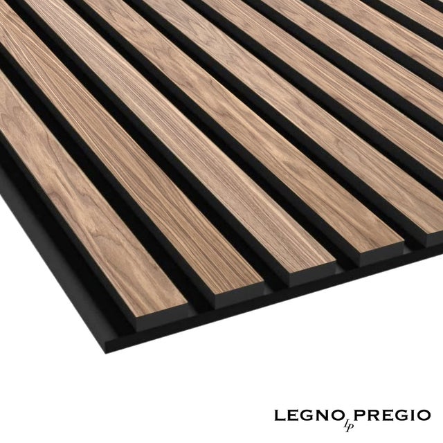 Legnopregio - pannello decorativo fonoassorbente Dogato acustico in legno | Rovere Noce - 297cm x 60cm