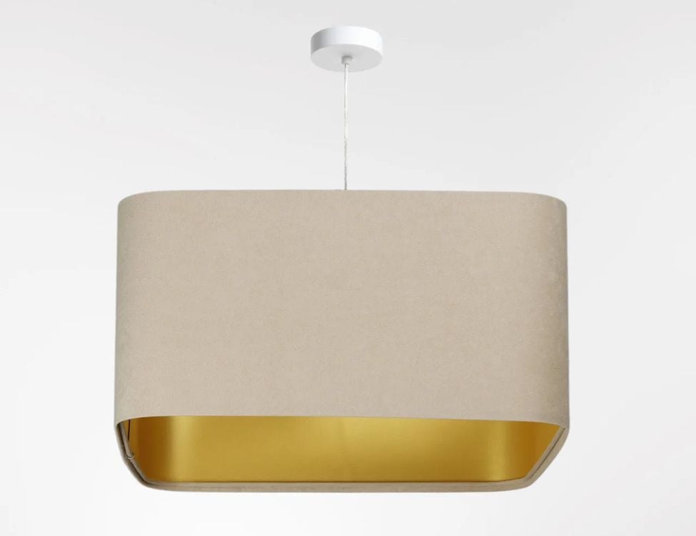 Lampa wisząca KWADRO SUE 40w30 beżowa/złota