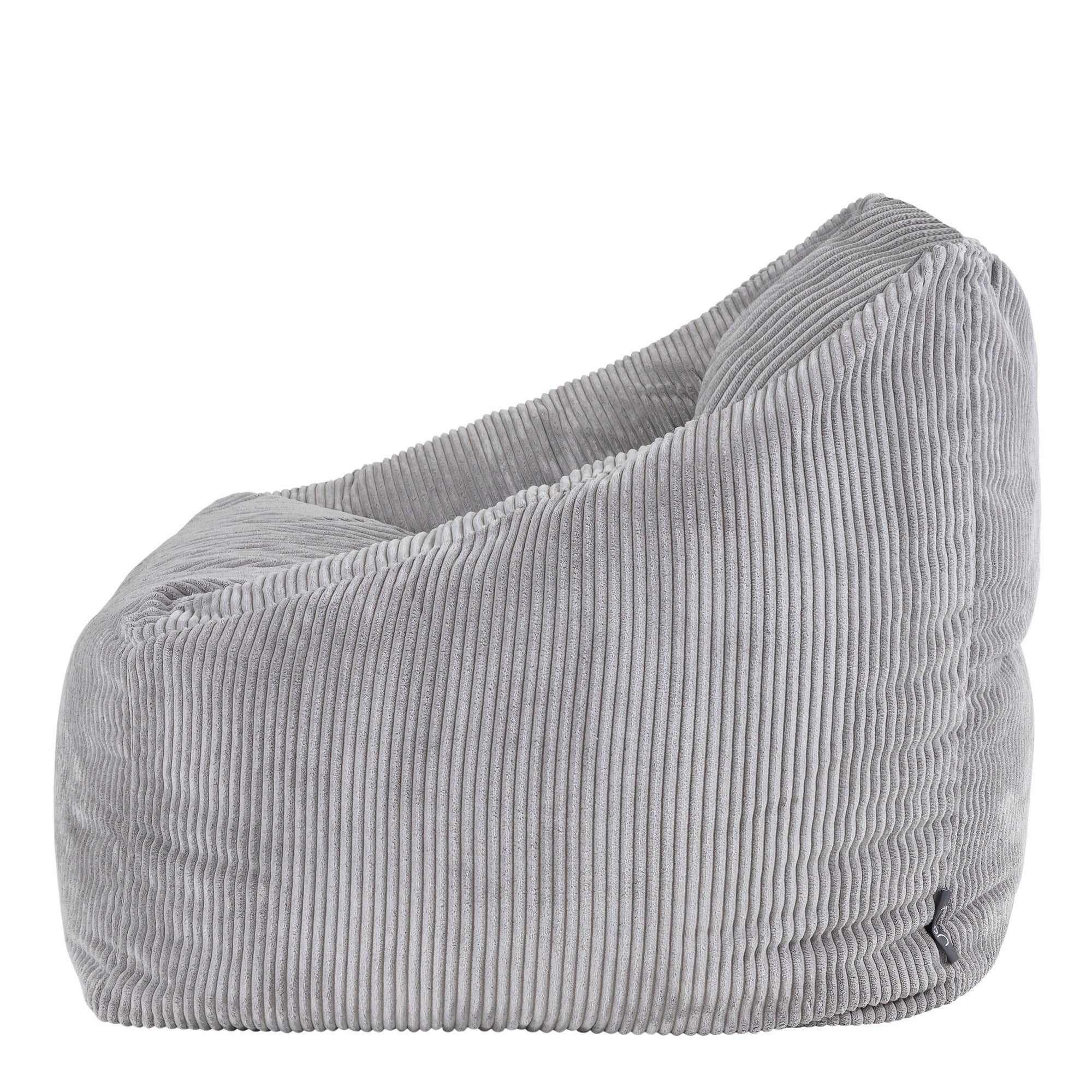 Pouf fauteuil Icon velours côtelé gris clair, salon, chambre, 97x84cm Oeko-Tex® - 5
