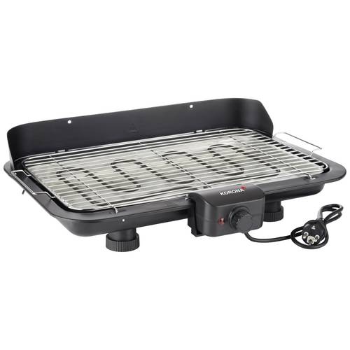 Barbecue De Table électrique Korona - 2200W, Surface De Cuisson XXL 51x30 Cm - Élément Chauffant Amovible, Réglage Continu - Idéal Balcon, Petit Espace Extérieur