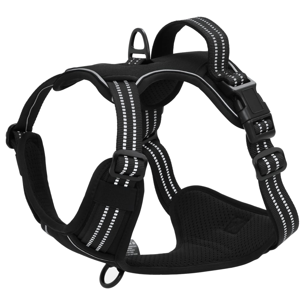 Arnés para perros con correa y collar ajustable negro XL vidaXL - 8