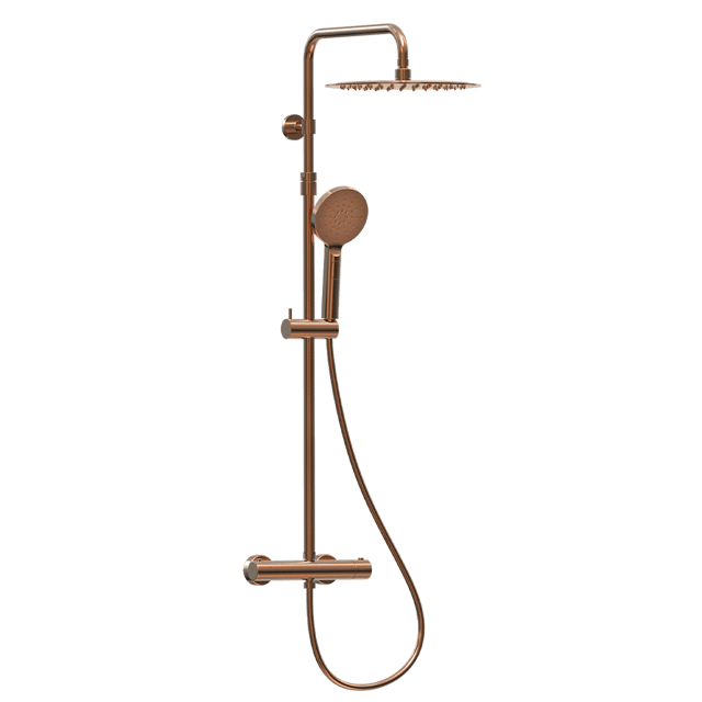 Luisa colonne de douche thermostatique cuivre brossé