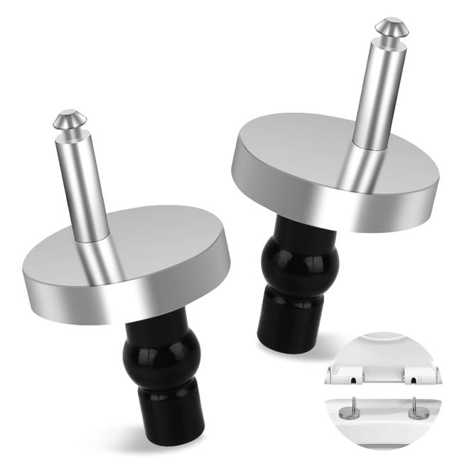 Zestaw montażowy do deski sedesowej 2-częściowy, zawias do deski sedesowej, elementy mocujące do muszli klozetowej, zawias do deski sedesowej ze śrub