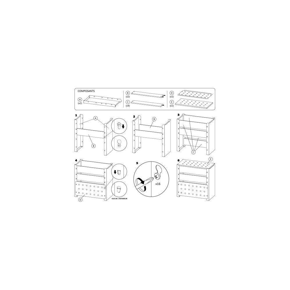 Bidone per il compost in acciaio e legno 200L - 4