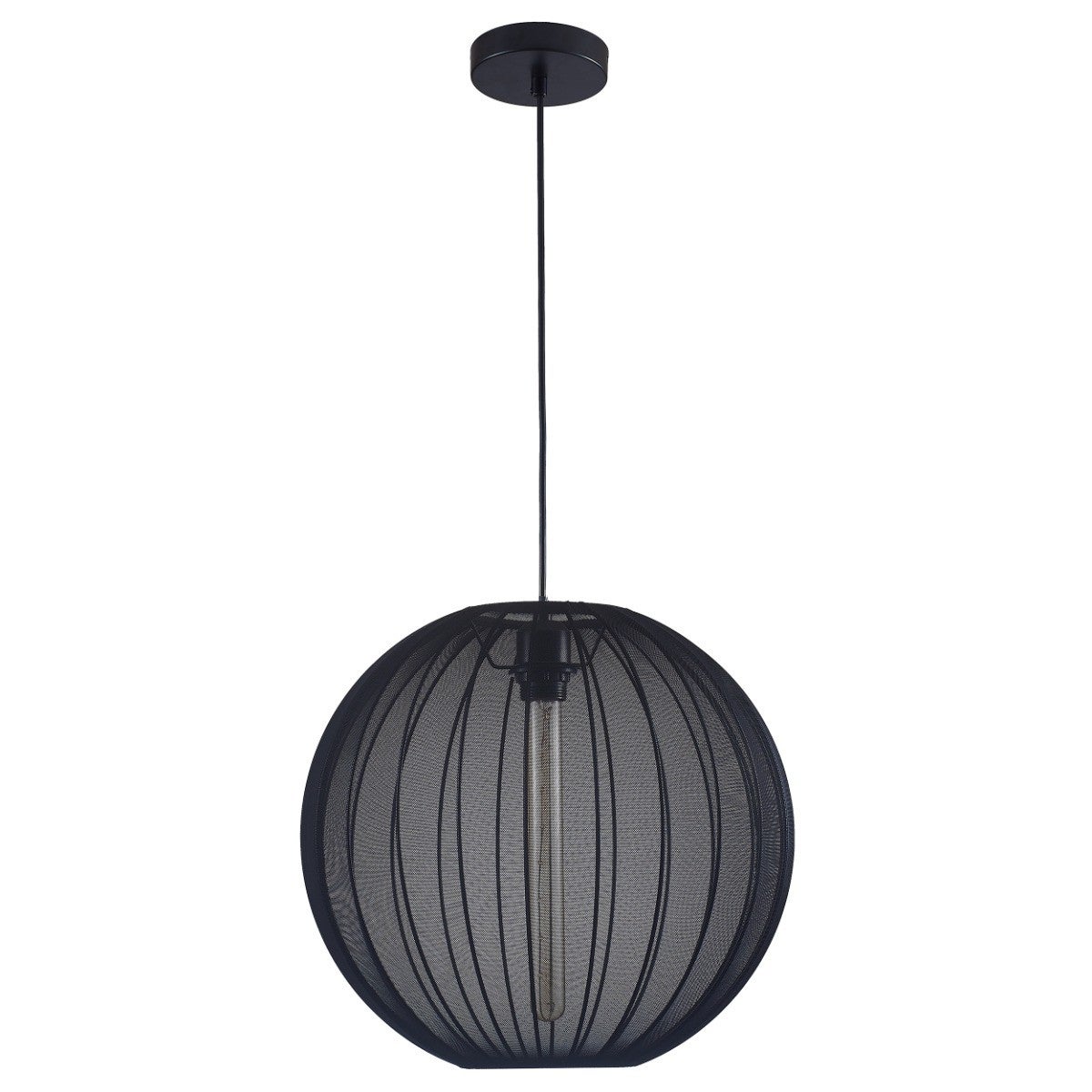 Lampa wisząca Sensai czarna 1xE27x20W wym: 120 x 40 x 40 cm tkanina Polux