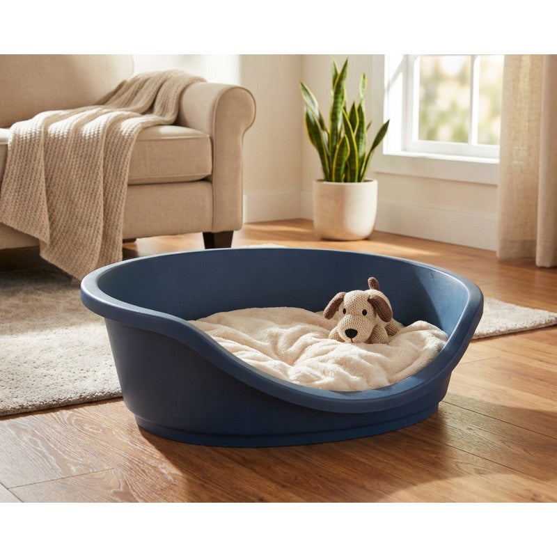 Cama de plástico para cães e gatos de médio porte 60x40x20 cm | Ideal para animais de raça média - 6