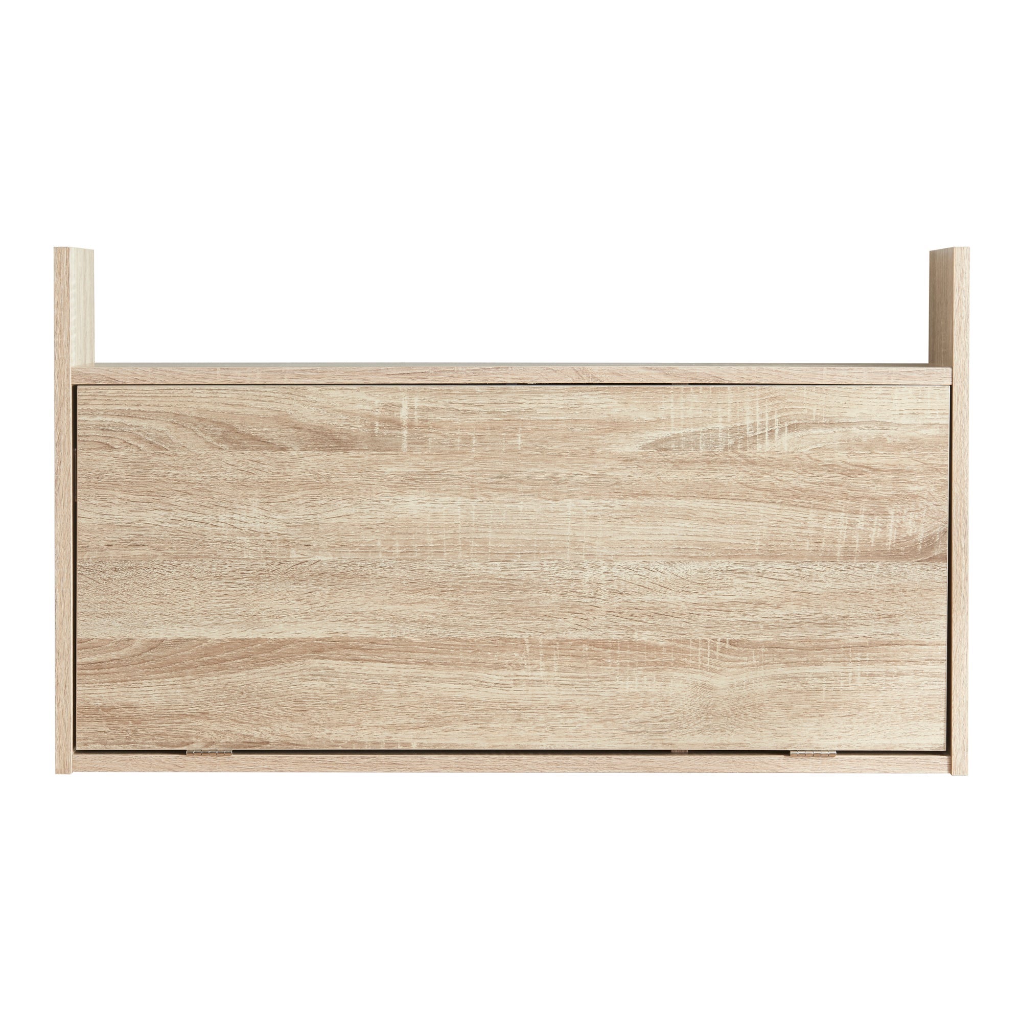 Bureau table poste de travail mural rabattable 48 x 83 x 48 cm effet chêne beige 03_0009061 - 4