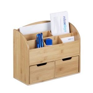 Relaxdays Organizer da Scrivania Portadocumenti, 3 Scomparti A4, HLP