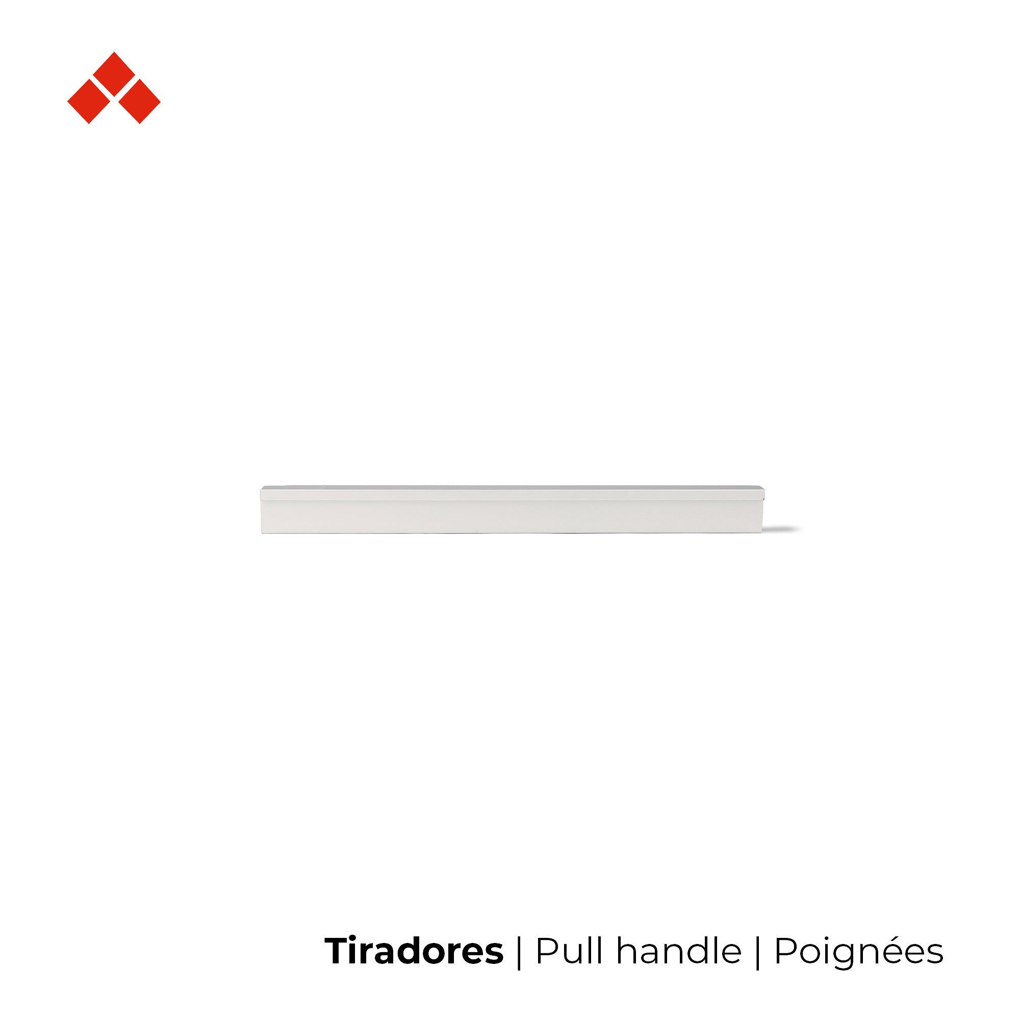 Puxador para móveis | Estilo Contemporâneo | Feito de alumínio | Acabamento Cromado Brilhante | Distância entre pontos: 32 mm | Medidas 44*11*17mm | - 2