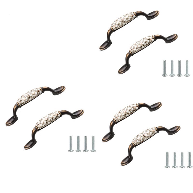Lot De 12 Poignées De Placard Vintage Chic, Poignées De Placard De Placard De Cuisine Antiques Rondes 30 Mm Noires 90376871