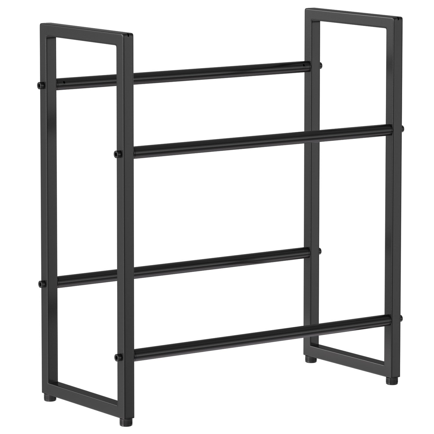 Regał na skrzynki z napojami 71x32x80cm na 4 skrzynki, 2-poziomowy, metal czarny, 4 sztuki