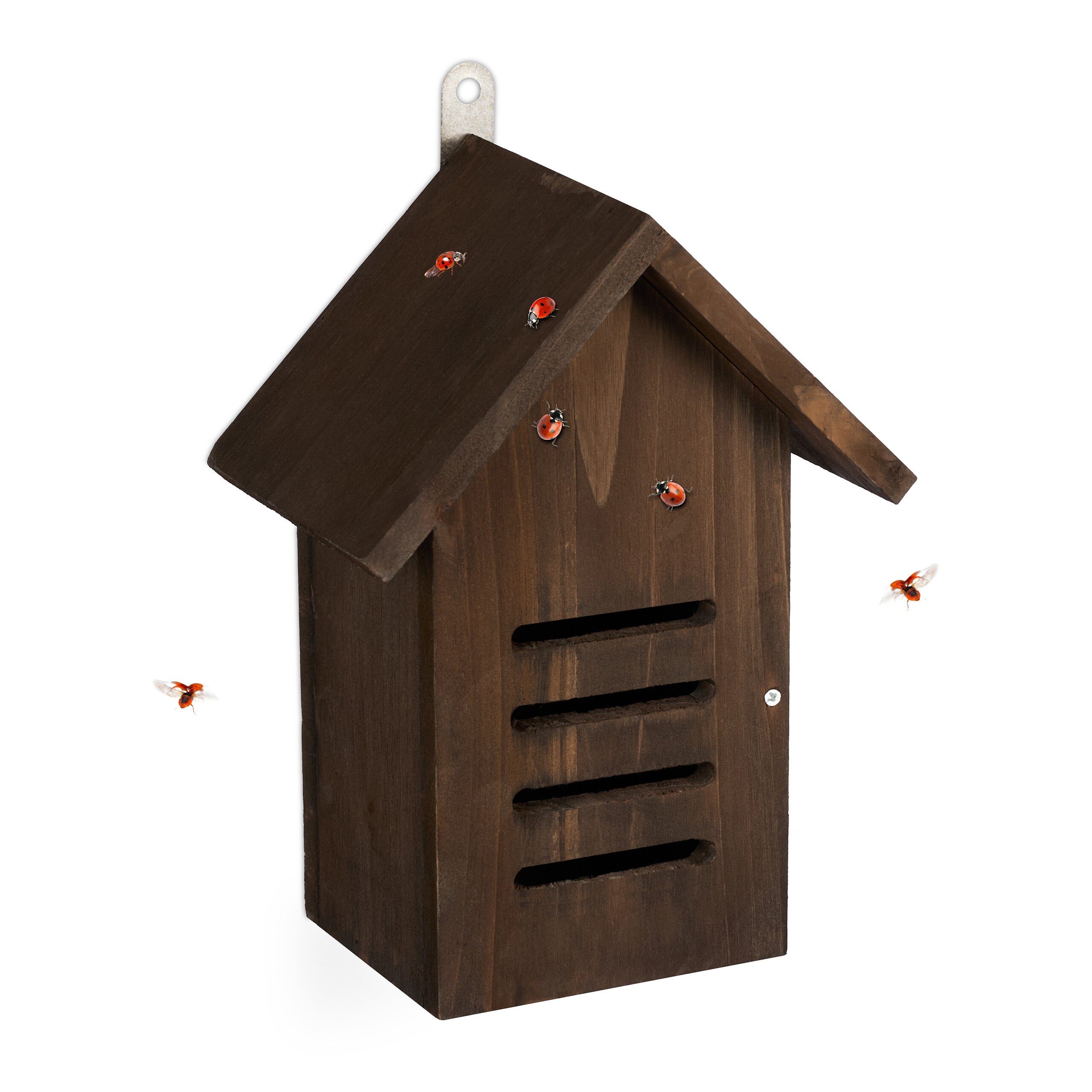 Casetta Per Coccinelle Relaxdays In Legno Naturale – Hotel Per Insetti, 23x18x10 Cm, Marrone