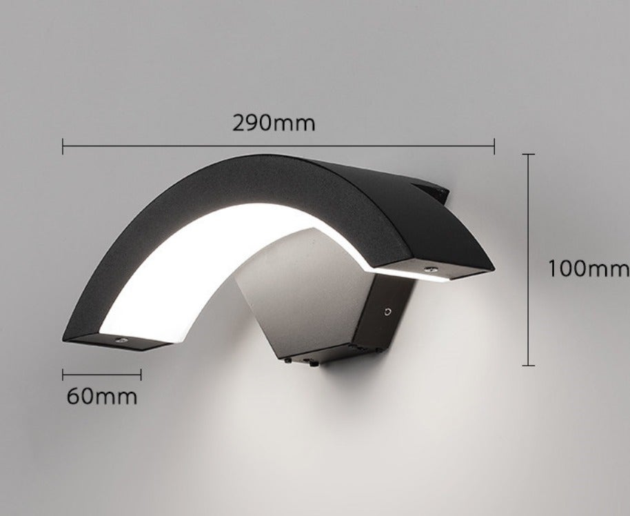 Biała lampa ścienna zewnętrzna LED 18 W z czujnikiem ruchu, aluminiowa lampa ścienna zewnętrzna do ogrodu