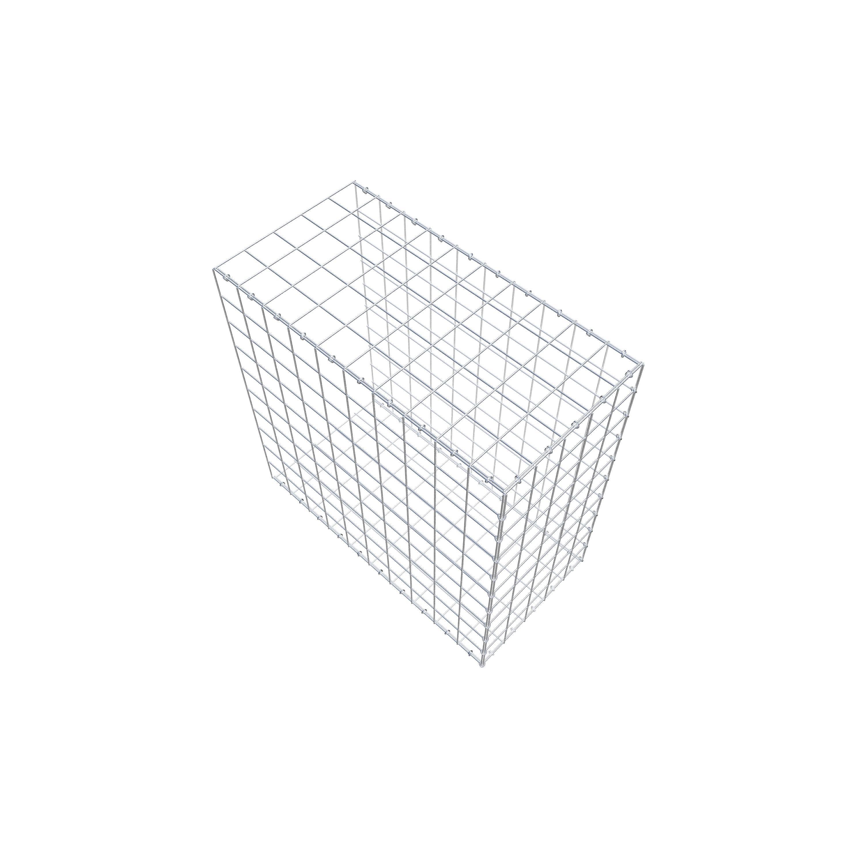 Gavión para alargar en acero galvanizado 100x100x50cm (LxAxP), malla 10 x 10cm, Anillo en C, sin rejilla frontal - 7