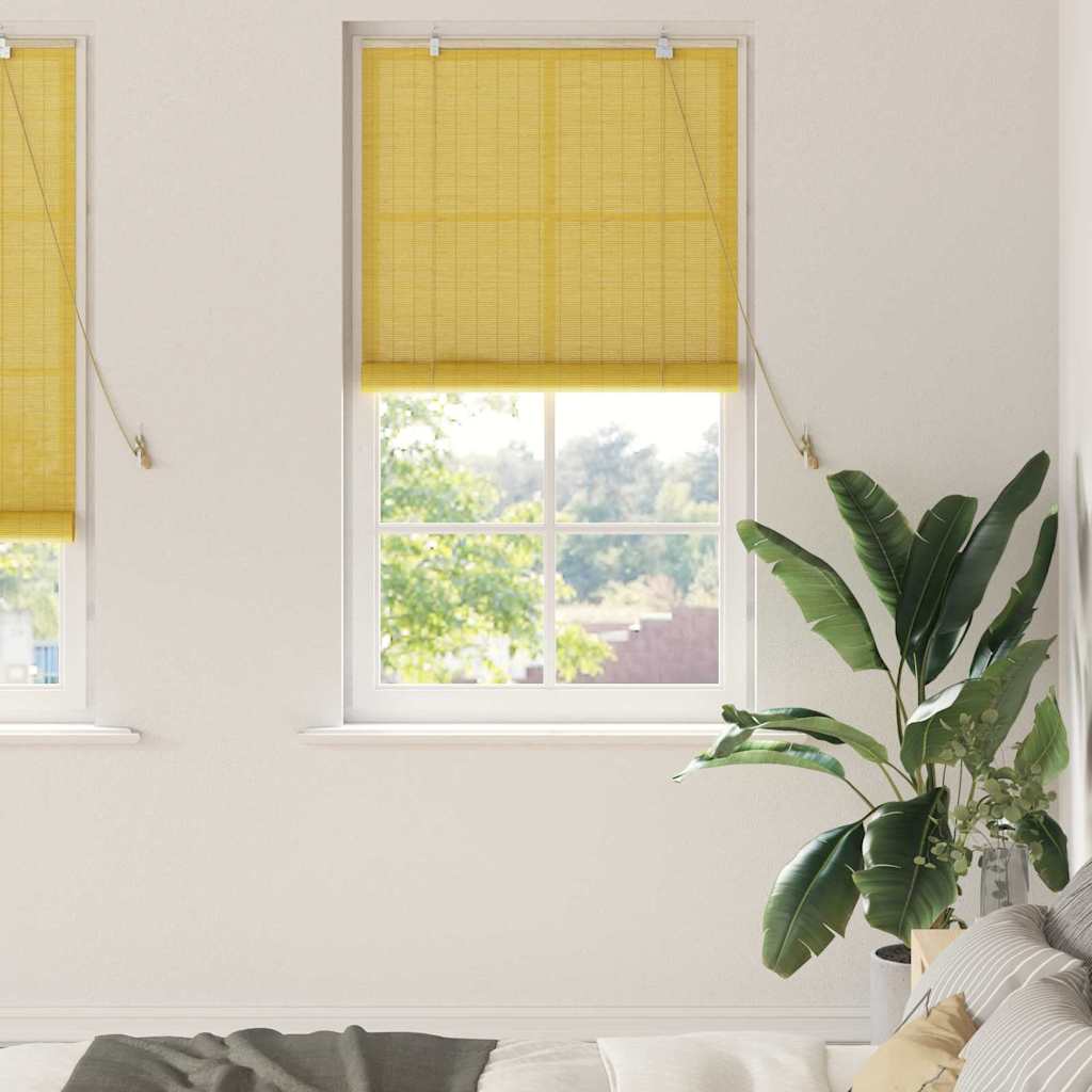 Bamboo Roleta żółty 80 x 220 cm Bambus vidaXL