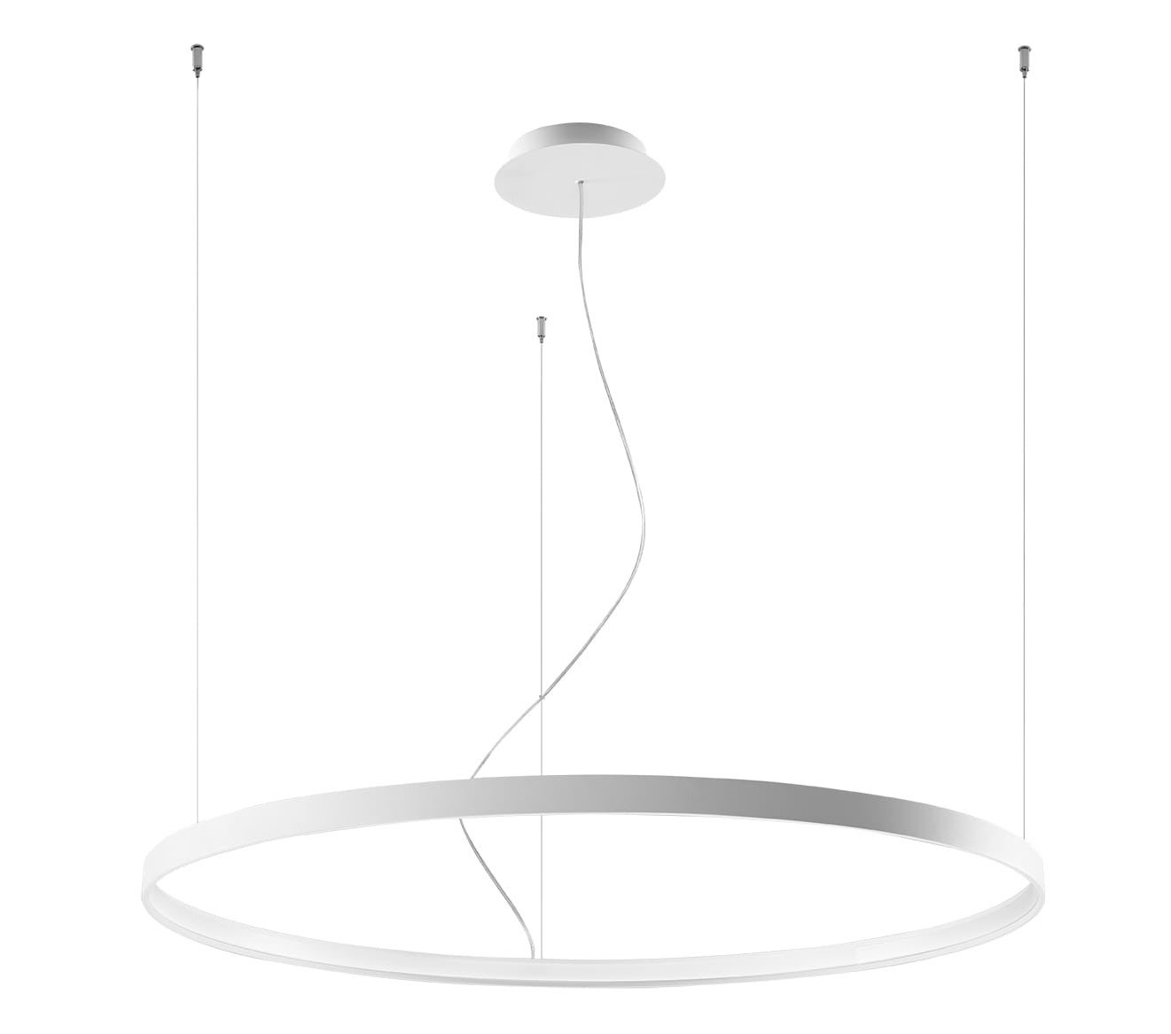 Lampa wisząca Rio biała LED 70W 3000K 7820lm wym: 150 x 110 x 110 cm aluminium Thoro Lighting