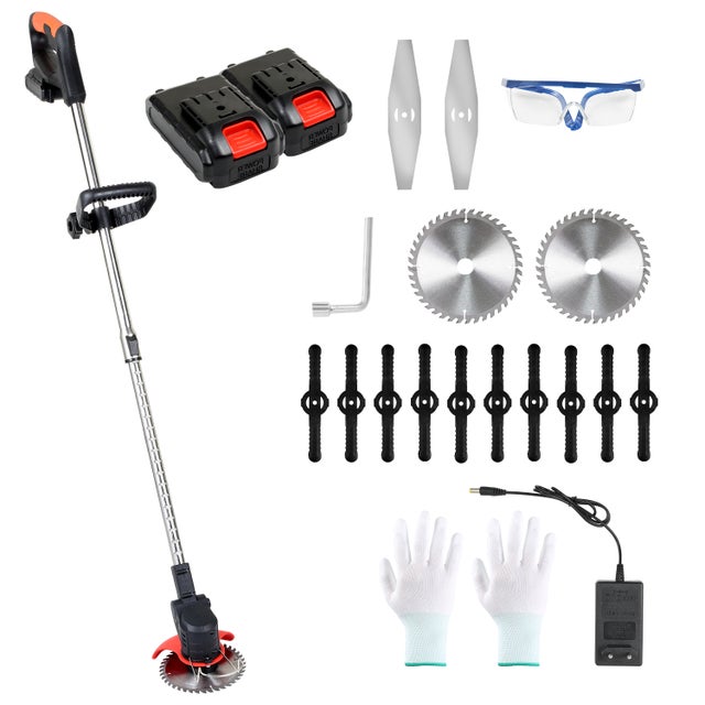 Coupe Herbe Sans Fil avec Batterie et Chargeur, Coupe Bordure Électrique 12V 4000Mah 8000Rpm