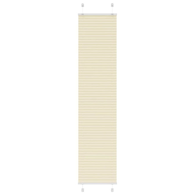 Store plissé crème 45x200 cm largeur du tissu 44,4 cm polyester vidaXL