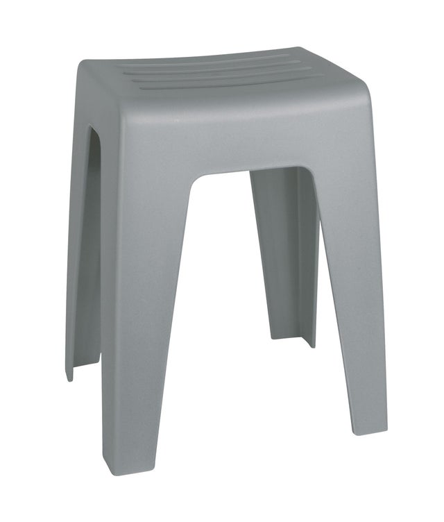 Traboret de salle de bain KUMBA, couleur gris, WENKO, WENKO