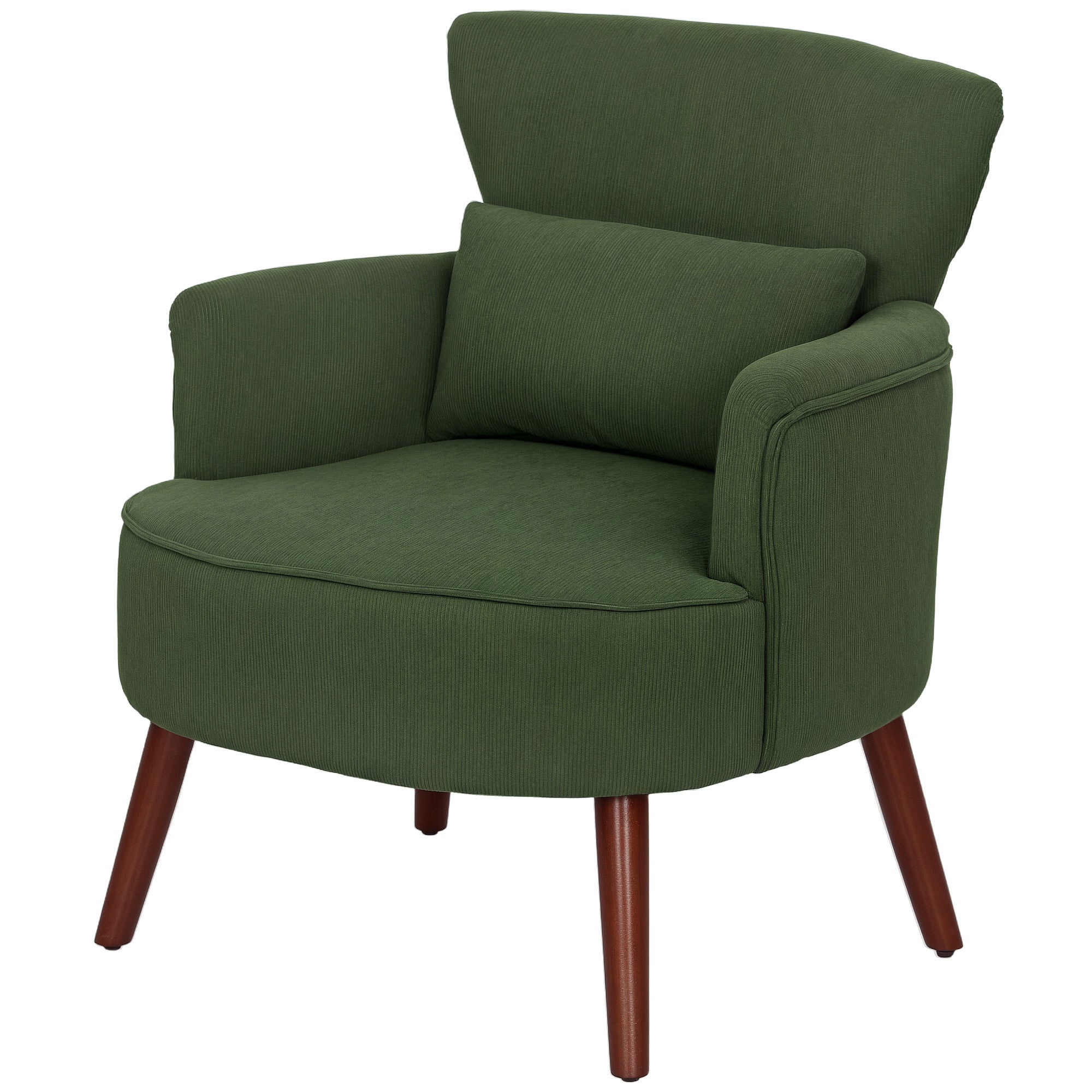 Fauteuil Moderne, Coussin Lombaire, Vert - 2