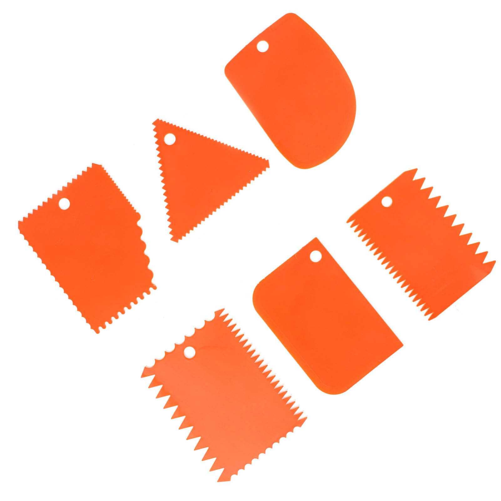 Lot De 3 Grattoirs à Pâte En Plastique Réutilisables (S, M, L) - Pour Pâtisserie, Glaçage, Décoration De Gâteaux - Qualité Alimentaire - 8