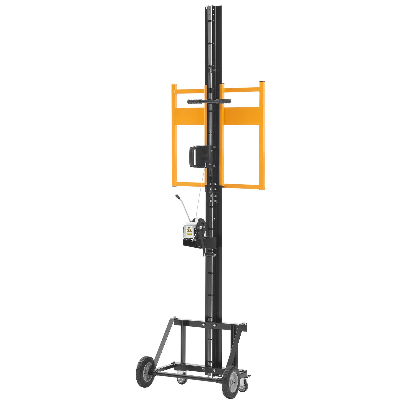 Elevador painéis VEVOR, capacidade 68 kg, para instalação em tectos e paredes, elevação painéis até 4 x 4,9 m, com rodízios, fácil transporte, amarelo - 9