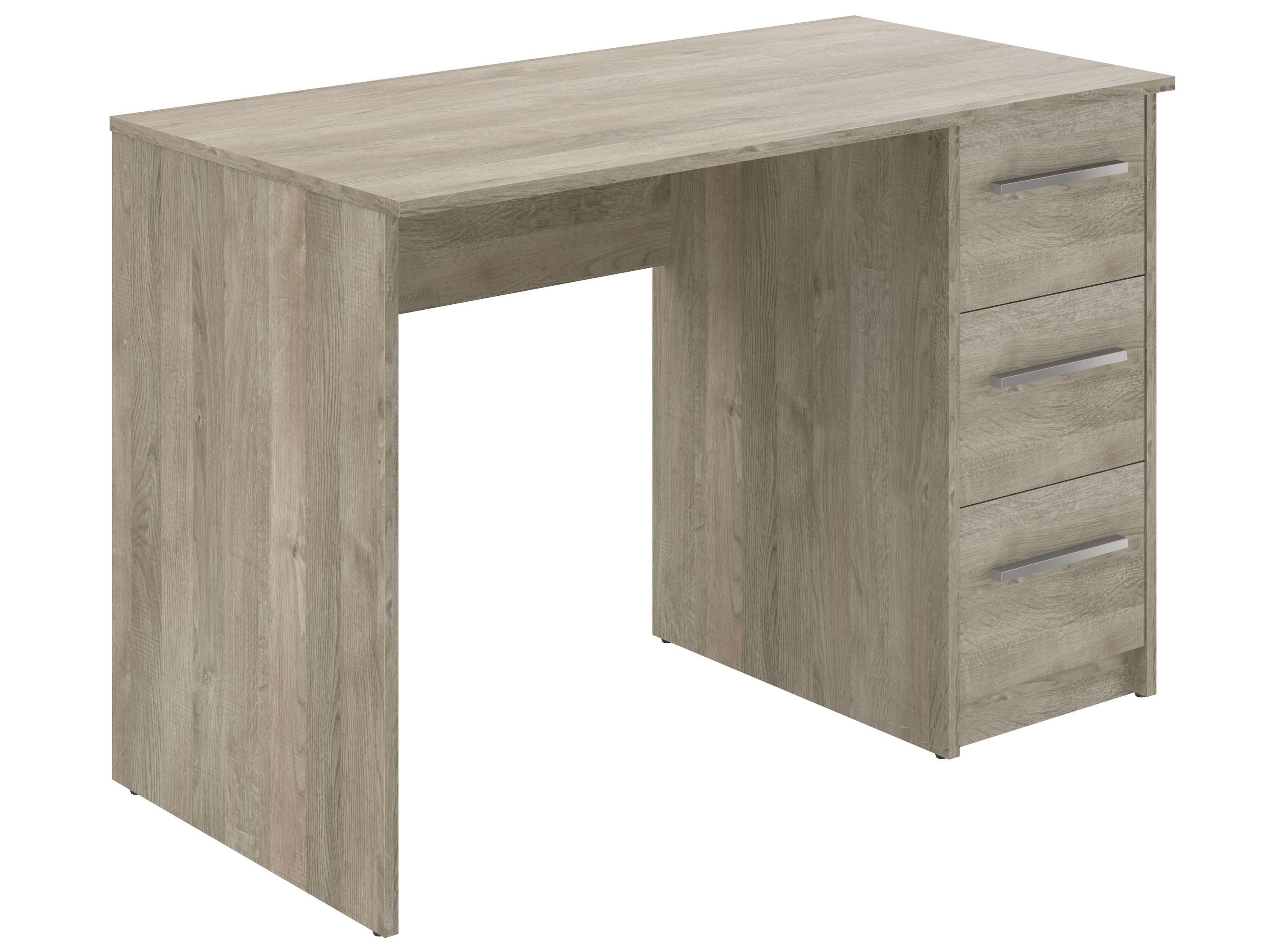 Bureau SAME 3 tiroirs 110x56x74 cm chêne TALESA - 8